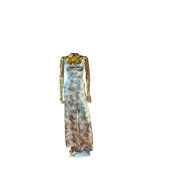 Silk Toile Cowl Dress – Misty Blue