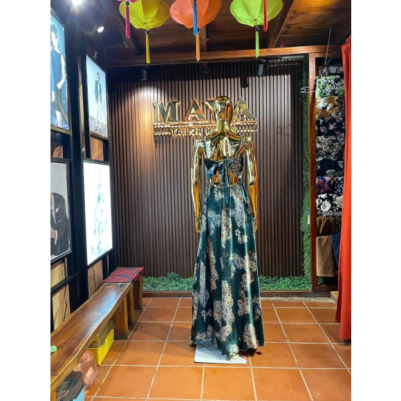 V-Neck Floral Maxi Dress