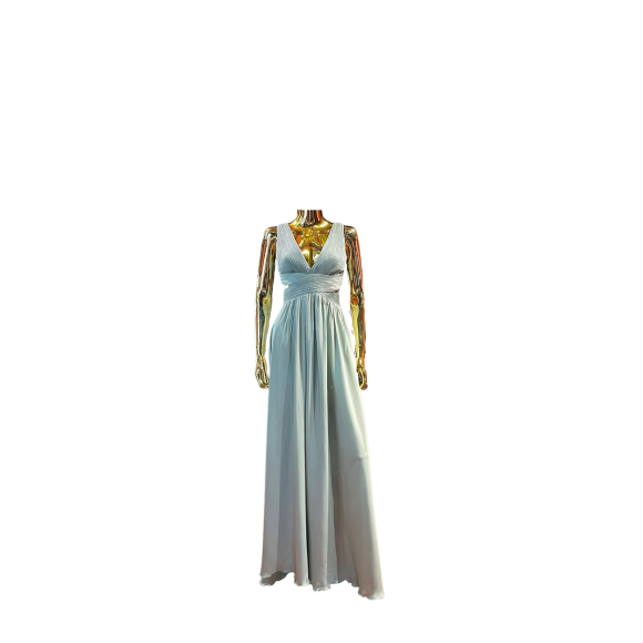 Chiffon Deep-V Empire Waist Maxi Dress