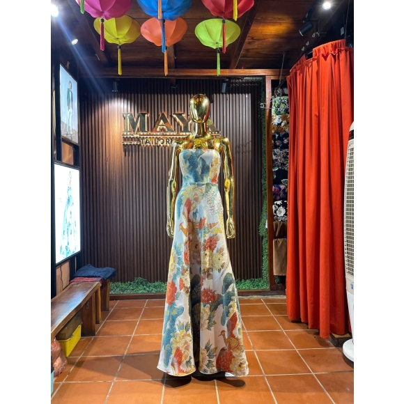 two-piece silk dress luxury